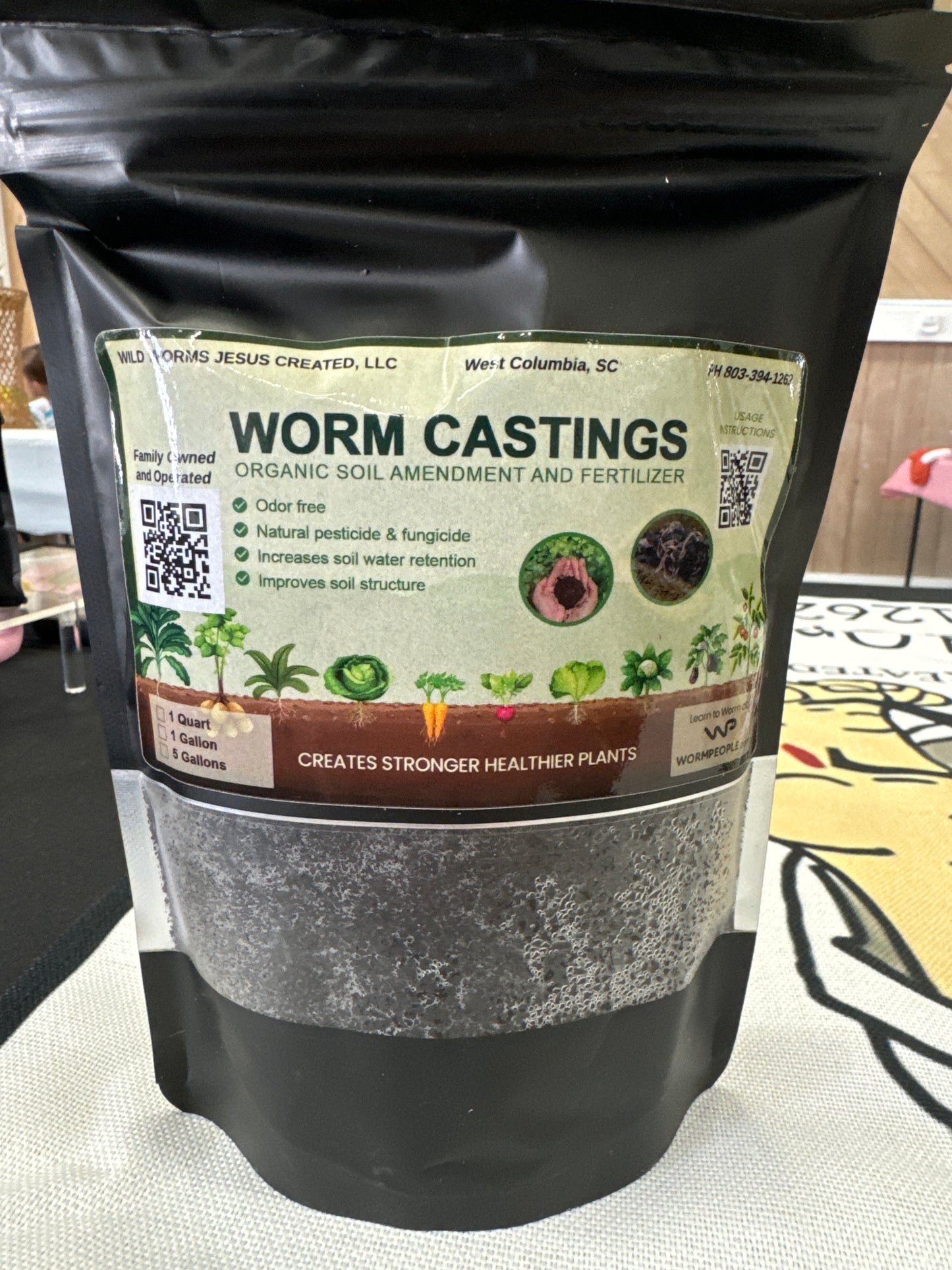 QUART BAG 100% WORM CASTINGS