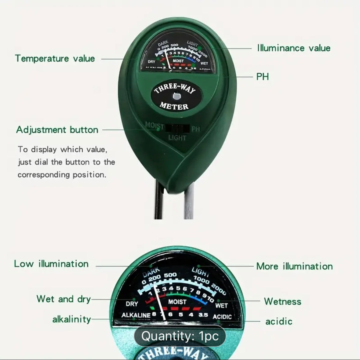 3 IN 1 SOIL METER